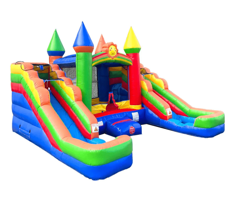 Rainbow Castle Dual Slide Wet/Dry